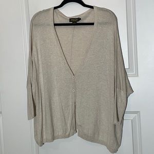 Diesel Black Gold Cream Linen Blend Cardigan Large